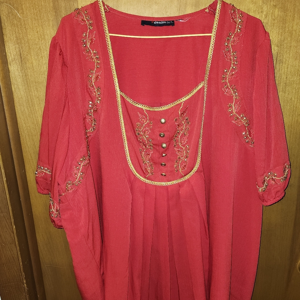 Dressy Red Blouse